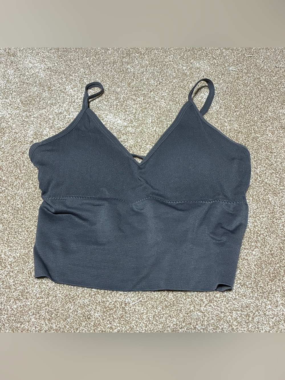 Gray padded Sports Bra Tank Top